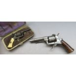 ˜A CASED 4MM CONTINENTAL PIN-FIRE REVOLVER AND ANOTHER 6MM PIN-FIRE REVOLVER^ CIRCA 1870