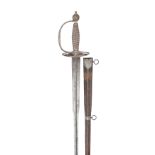 Ⓦ AN ENGLISH SILVER-HILTED SMALL-SWORD^ LONDON^ 1770^ MARKED WF^ PERHAPS FOR WILLIAM FEARN