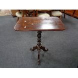 A Victorian mahogany pedestal occasional table