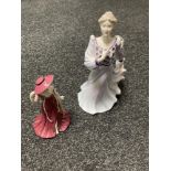 A Coalport china figure : Ladies of Fashion - Enchantress, modelled and decorated by hand,