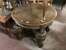 A carved oak low table