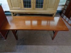 A low teak coffee table