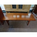 A low teak coffee table