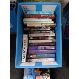 A box of books including autobiographies,