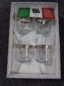 Set of Italian crystal whiskey tumblers