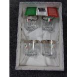 Set of Italian crystal whiskey tumblers