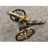 An ornamental gun carriage CONDITION REPORT: height 17 cm length 36 cm depth 27 cm