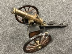 An ornamental gun carriage CONDITION REPORT: height 17 cm length 36 cm depth 27 cm