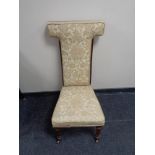 A Victorian prayer chair