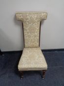 A Victorian prayer chair