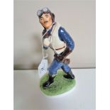 A Coalport figure, For King and Country The Airman, limited edition number 510 of 1500.