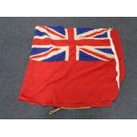 A Naval flag CONDITION REPORT: This measures 223cm by 94cm.
