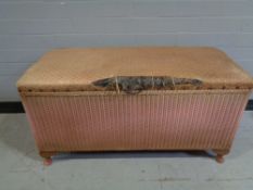 A pink loom blanket box