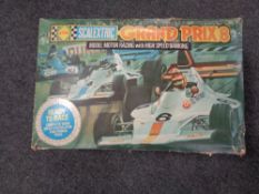 A vintage Scalextric Grand Prix 8 racing set