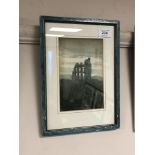 Victor Noble Rainbird : The Abbey , watercolour, signed, 19 cm x 12 cm, framed.