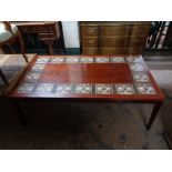 A Danish tiled coffee table