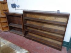 Two early twentieth century oak bookcases