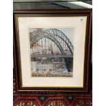 After Charlie Sprigg : View of The Tyne Bridge Fromthe South with The Cathedral Beyond,