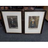 Two Dendy Sadler prints entitled "gentleman, The King" and "gentlemen, absent friends", framed.