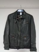 A brown leather gent's jacket,