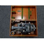 A Cook Troughton & Simms theodolite in wooden box CONDITION REPORT: The spirit