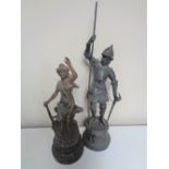 A spelter figure - Agriculture,