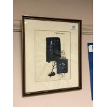 Antoni Sulek : Experiment, watercolour, signed, dated '73, 22 cm x 16 cm, framed.