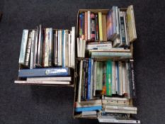 Three boxes of books, hardback, reference,