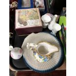 A tray of Beatrix Potter Paths and Burrows in box, shell dish,