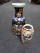 Two large oriental style vases