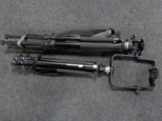 Two camera tripods by Manfrotto