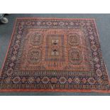 An Afghan rug of geometric design, 146 cm x 168 cm.
