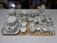 A large quantity of Portmeirion coffee and tea ware, toast rack,