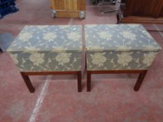 A pair of early twentieth century storage stools (2)