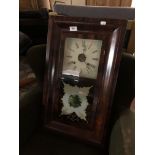 A nineteenth century mahogany wall clock