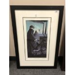 Mackenzie Thorpe : Full Moon, photo lithograph in colours, numbered 104/550, signed in pencil,