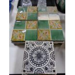 A quantity of antique tiles CONDITION REPORT: Approximately 26 in total,