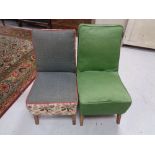 Two mid century bedroom chairs