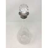 A good quality silver mounted decanter