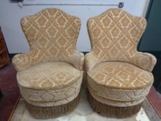 A pair of early twentieth century bedroom chairs CONDITION REPORT: 81cm high