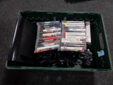 A crate of Sony Playstation 3, games,