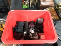 A Prinz E15B camera flash light, boxed, together with a Nikon MC-30 remote shutter release cord,