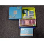 Three boxed gift sets to include Chey & Blue scent,