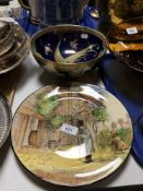 A Carlton lustre bowl together with a Royal Doulton series ware plate