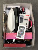 An Apple ipod Nano, together with an unlocked Apple iPhone 5s, household sundries,