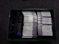 A box of Sony PS 2 and large quantity of games