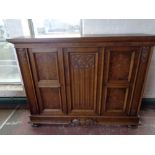 An early twentieth century oak sideboard CONDITION REPORT: 175cm long by 48cm deep