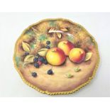 A Royal Worcester fruit painted plate by T.