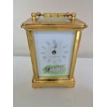 A brass cased Rapport carriage clock