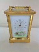 A brass cased Rapport carriage clock